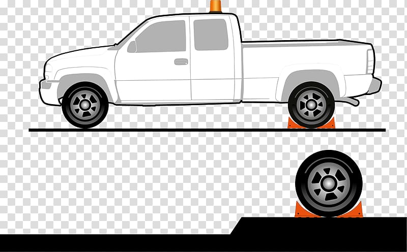 Tire Wheel chock Car Pickup truck, surface level transparent background PNG clipart