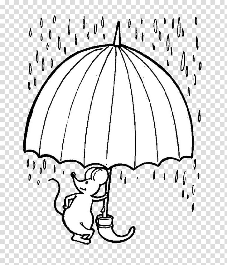 Stroke Painting Mu1ef9 thuu1eadt Child, Little mouse under the umbrella transparent background PNG clipart
