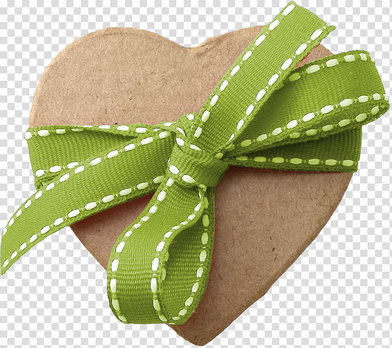 Ribbon u5fc3 , Green bow Heart transparent background PNG clipart