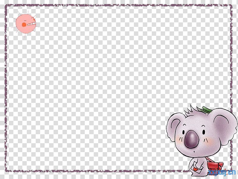 Koala border transparent background PNG clipart