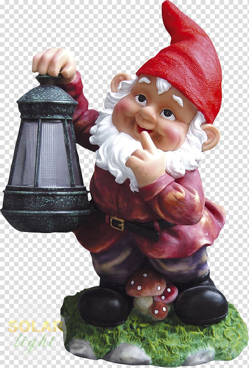 Lighting Garden gnome Solar lamp, light transparent background PNG clipart