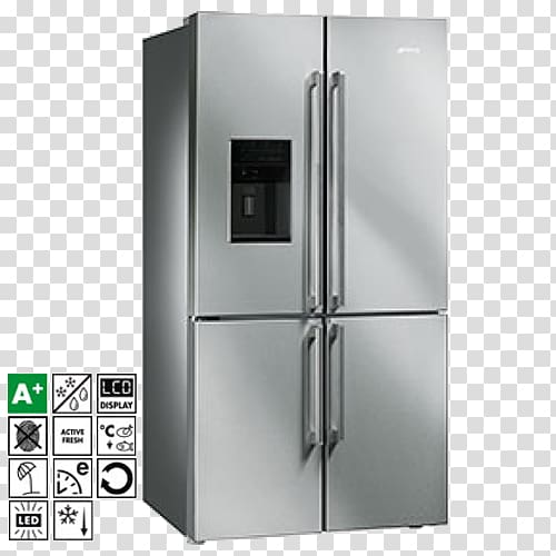 Refrigerator Door Auto-defrost Smeg Freezers, refrigerator transparent background PNG clipart