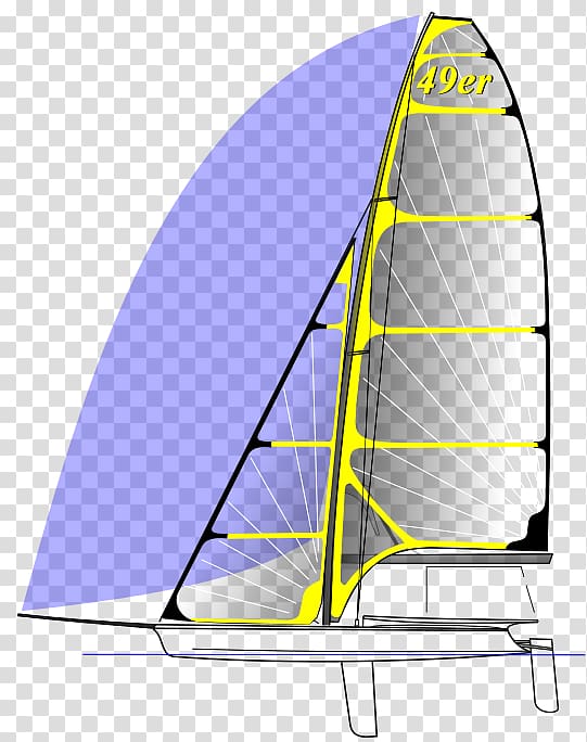 Sailing at the 2008 Summer Olympics – 49er Sailboat, boat transparent background PNG clipart