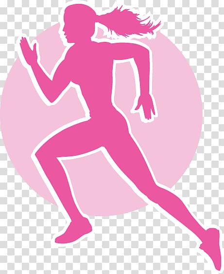 Outline of running Woman Girl , Susan G. Komen For The Cure transparent background PNG clipart