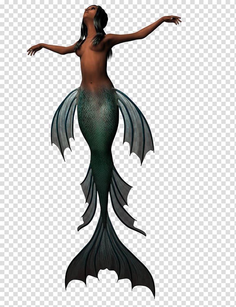 Gray mermaid tail illustration, Mermaid Legendary creature Fairy