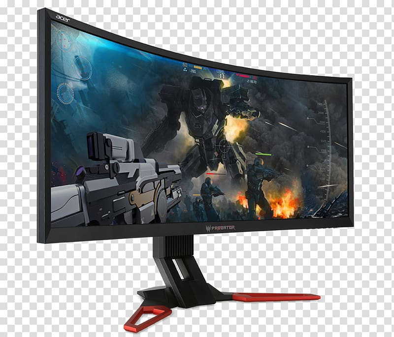 ACER Predator Z35P Predator X34 Curved Gaming Monitor Computer Monitors Nvidia G-Sync 21:9 aspect ratio, monitors transparent background PNG clipart
