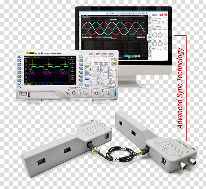 Current clamp Electronics Oscilloscope RIGOL Technologies Multimeter, USB transparent background PNG clipart