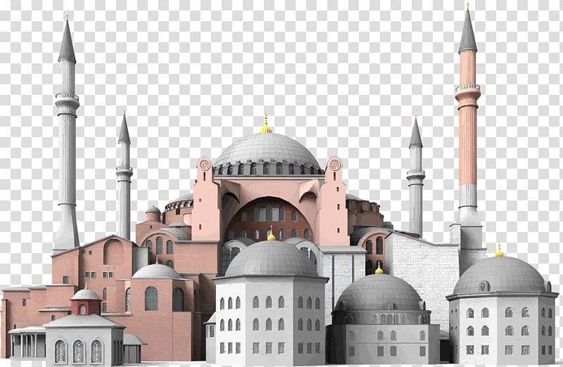 pink and gray mosque , Hagia Sophia , Sophia transparent background PNG clipart