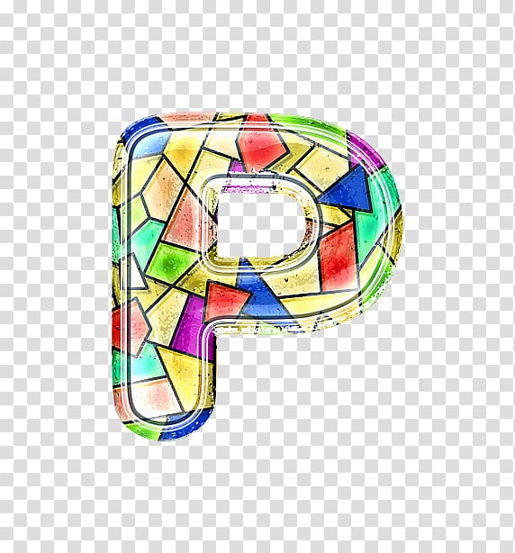 Stained glass Letter, Stained glass letter p transparent background PNG clipart