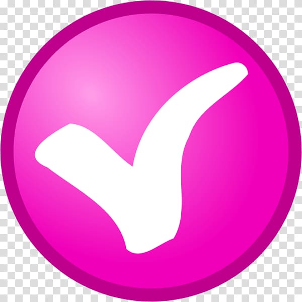 Check mark Election Voting Computer Icons OK, Pink Check Mark transparent background PNG clipart