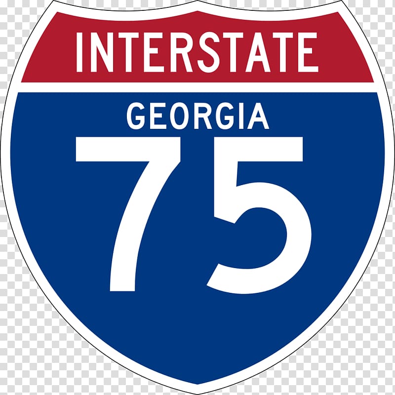 Interstate 75 in Ohio Interstate 10 Interstate 95 Georgia, black shield transparent background PNG clipart