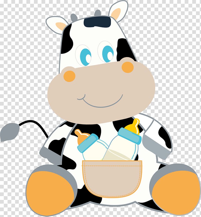 Dairy cattle , cute little cow transparent background PNG clipart
