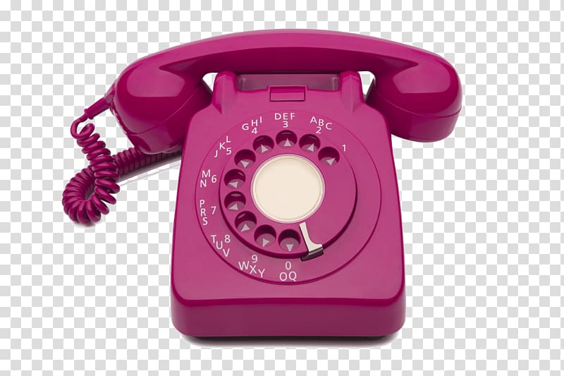 pink rotary telephone, Purple Phone transparent background PNG clipart