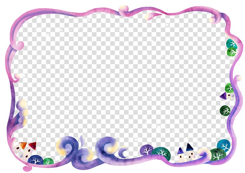 purple and pink christmas border line, Aries Constellation , Fairy tale style border transparent background PNG clipart