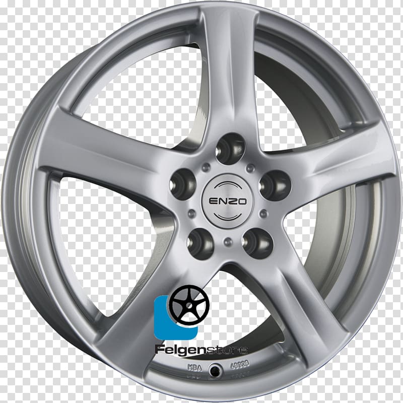 Alloy wheel Enzo Ferrari Silver Car Tire, silver transparent background PNG clipart