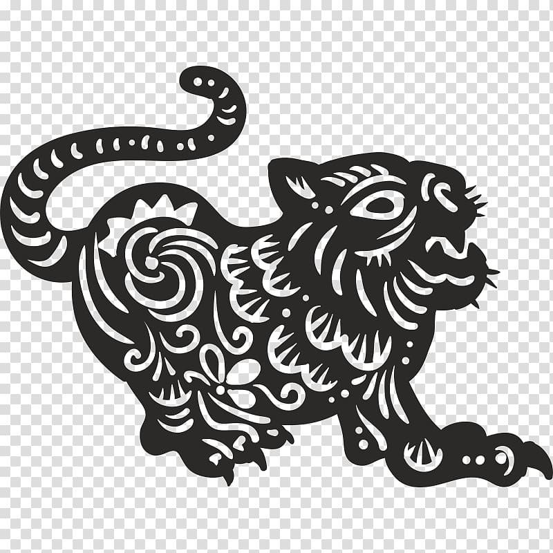 Chinese zodiac Tiger China Chinese New Year, tiger transparent background PNG clipart