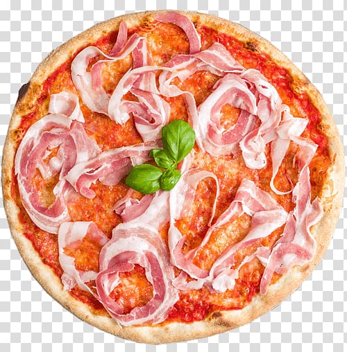 California-style pizza Sicilian pizza Prosciutto Salami, pizza transparent background PNG clipart