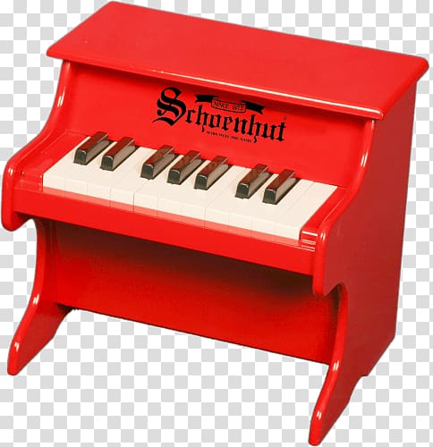 red mini piano, Schoenhut Toy Piano transparent background PNG clipart