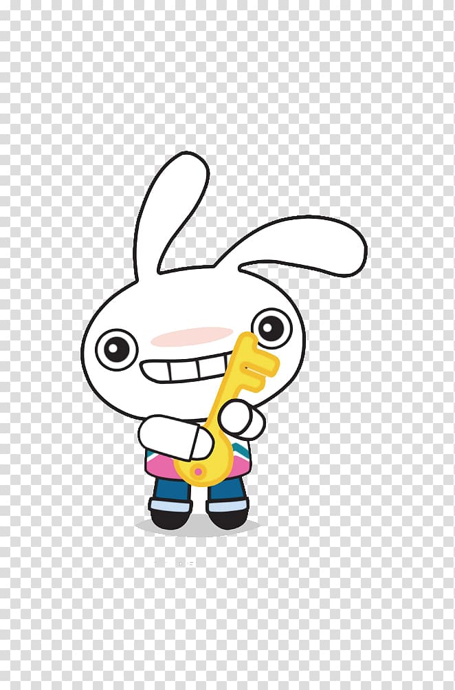 Rabbit Cartoon Animation, Beautiful cartoon cute bunny transparent background PNG clipart