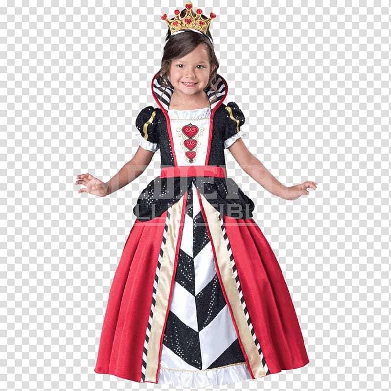 Queen of Hearts Clothing Costume Red Queen Toddler, child transparent background PNG clipart