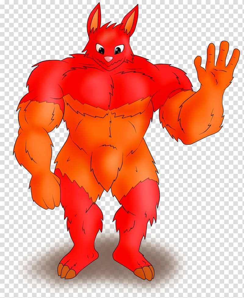 Cartoon Mascot Character, muscle bara transparent background PNG clipart