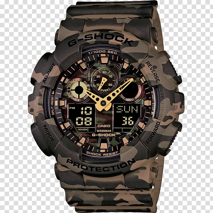 G-Shock GA100 Analog watch Casio, watch transparent background PNG clipart