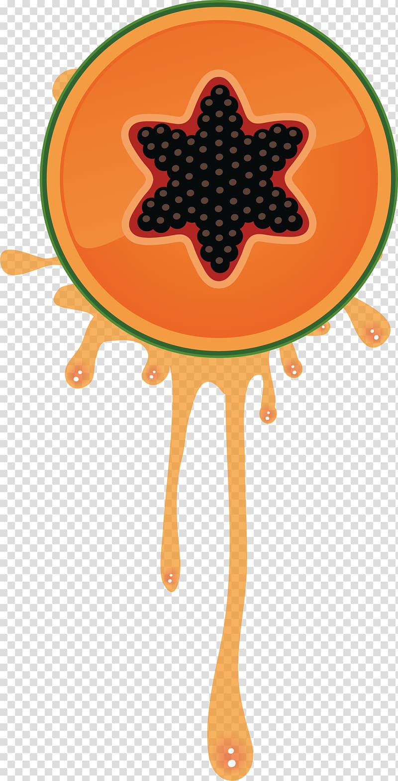 Orange juice Smoothie Label, Papaya Fruit Section transparent background PNG clipart