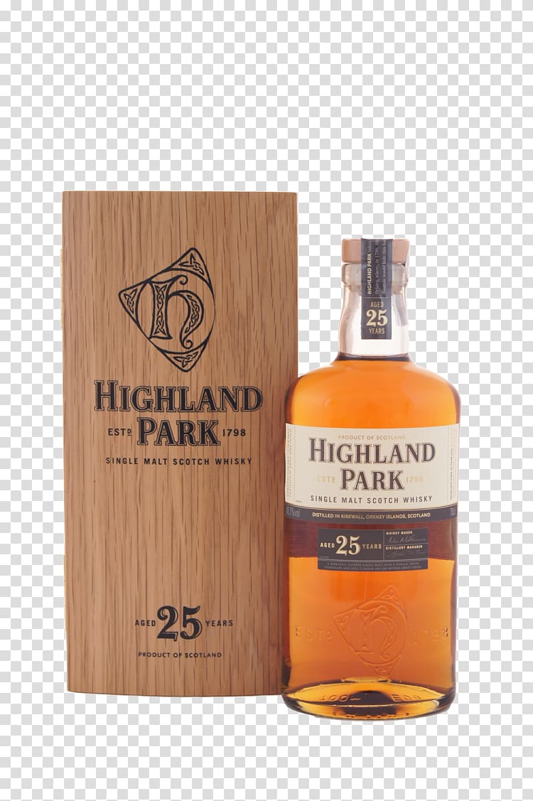 Whiskey Single malt whisky Highland Park distillery Scotch whisky Liqueur, cognac transparent background PNG clipart
