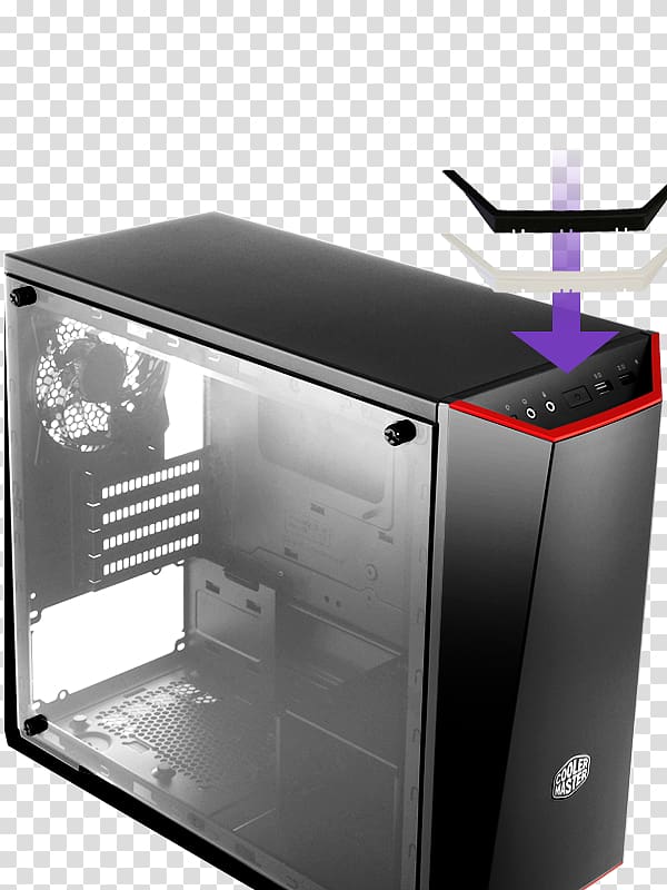 Computer Cases & Housings Power supply unit microATX Cooler Master, panels moldings transparent background PNG clipart