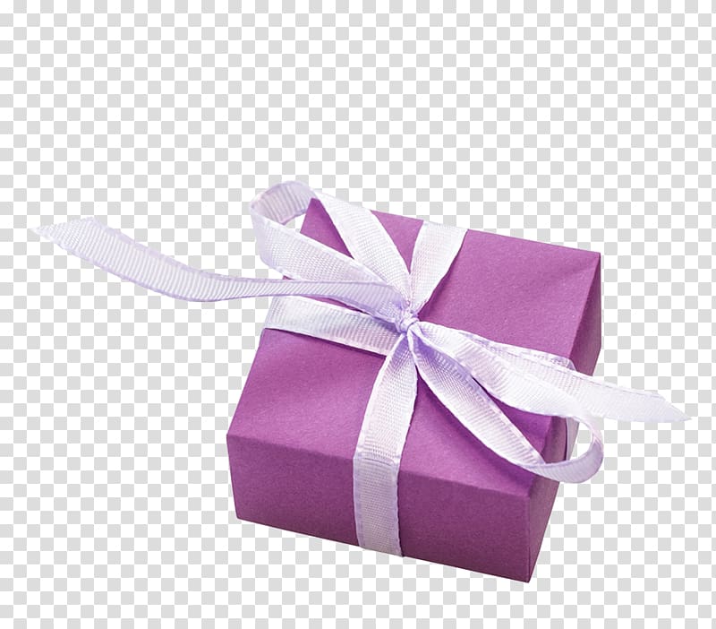 Gift Wrapping Christmas Paper Ribbon, purple box transparent background PNG clipart