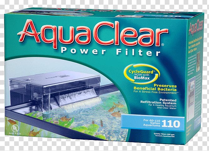 AquaClear 110 Aquarium Power Filter, for 60 to 110 Gallon Aquarium Filters Filtration Aqua Clear 30 Power Filter, 114 L Aquaclear Aquaclear FILTRO, gallon transparent background PNG clipart