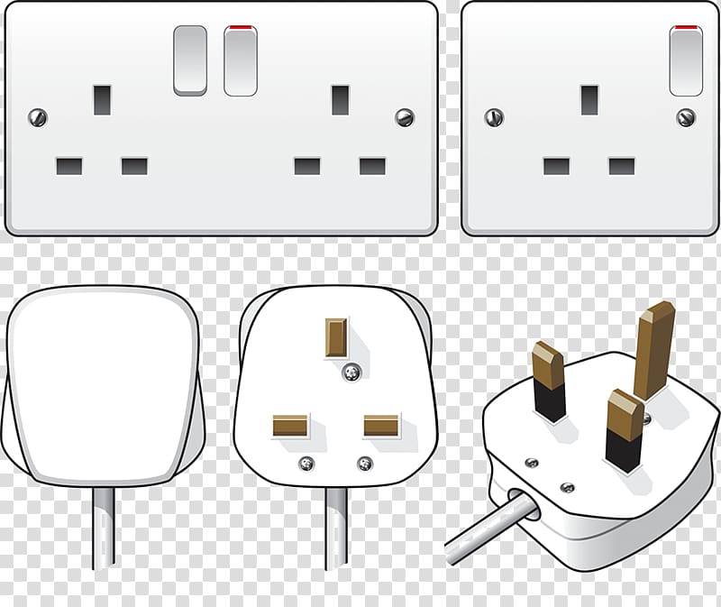 AC power plugs and sockets Electrical wiring Power cord Network socket Electricity, Home power outlet switch transparent background PNG clipart