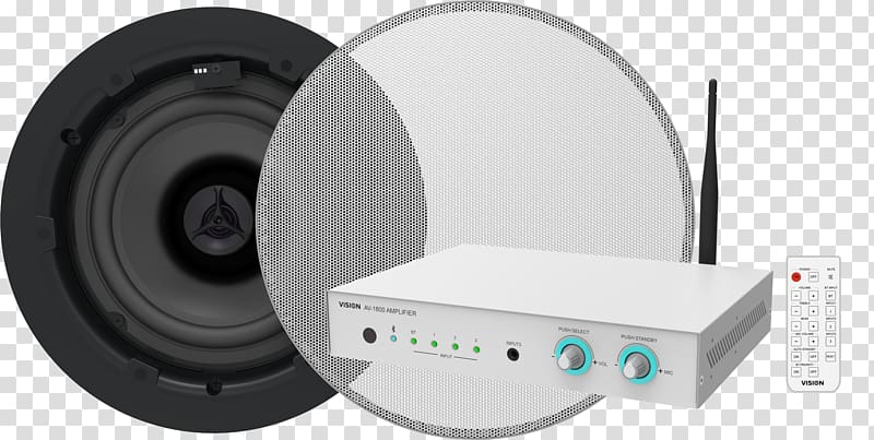 Audio power amplifier Loudspeaker AV-1800 Vision Stereo Digital audio Amplifier Wireless, audio-visual transparent background PNG clipart
