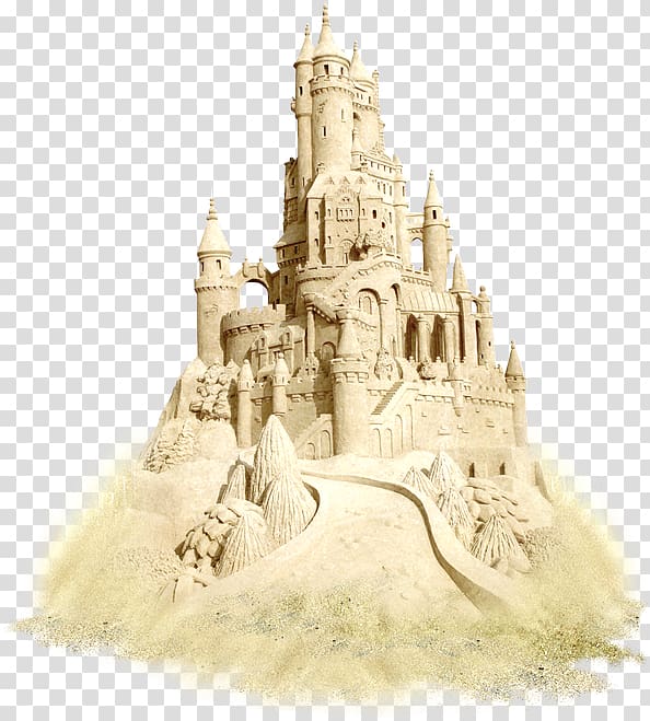 sand castle , Sand art and play, Castle transparent background PNG clipart