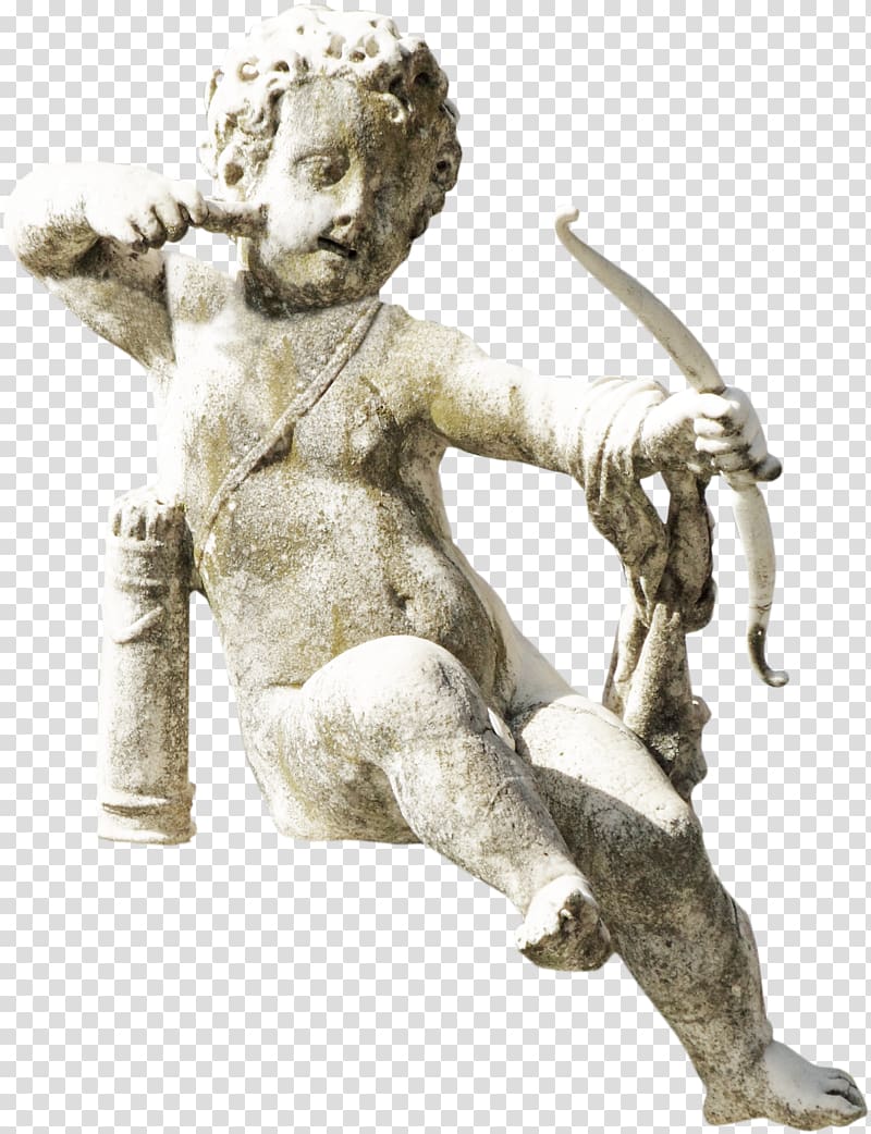 Classical sculpture Figurine Statue , cupid transparent background PNG clipart