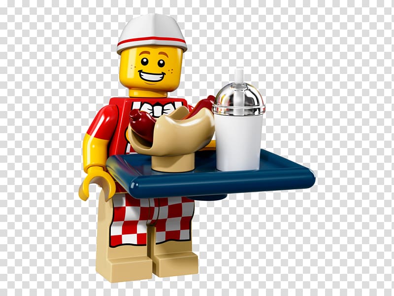 Lego server minifig, Hot dog Lego Minifigures Collectable, lego transparent background PNG clipart