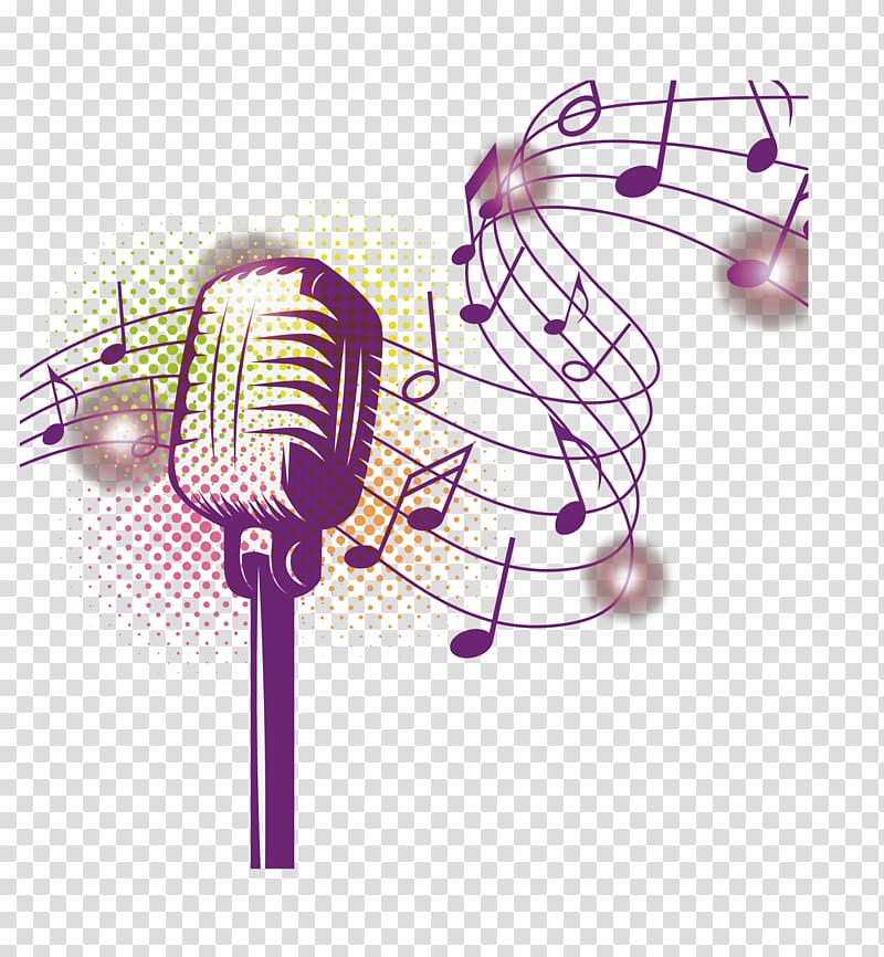 Musical note Staff, Halo microphone transparent background PNG clipart