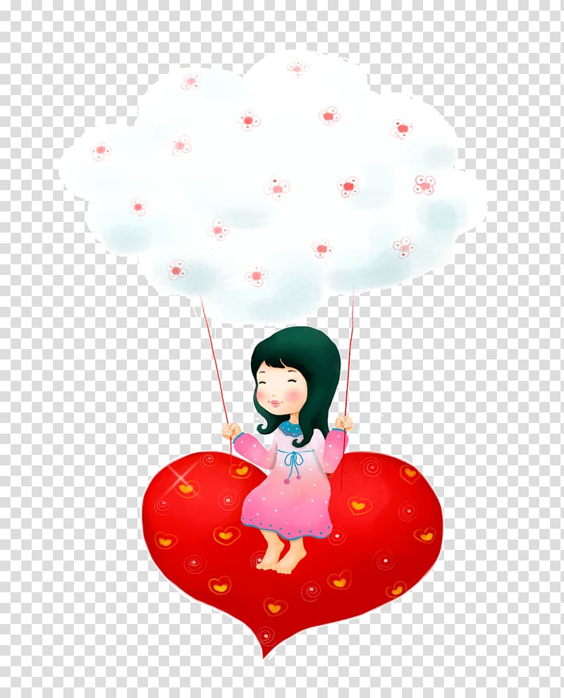 The Swing Girl Love, Little girl swinging transparent background PNG clipart