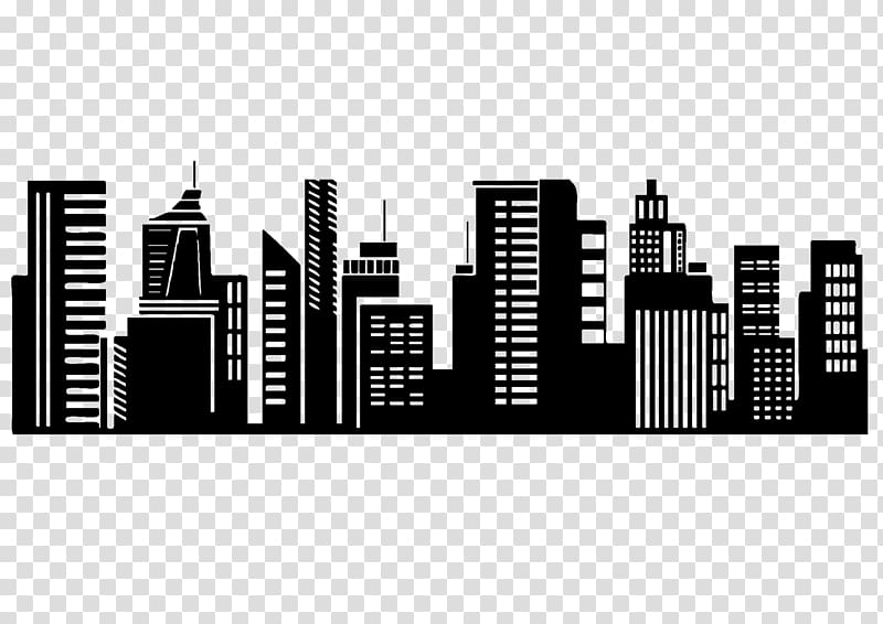 Skyline New York City Silhouette Sticker, Silhouette transparent background PNG clipart