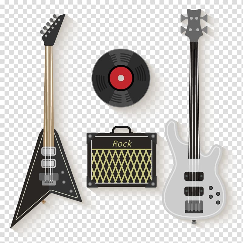 Guitar amplifier Electric guitar Bass guitar, rock guitar transparent background PNG clipart