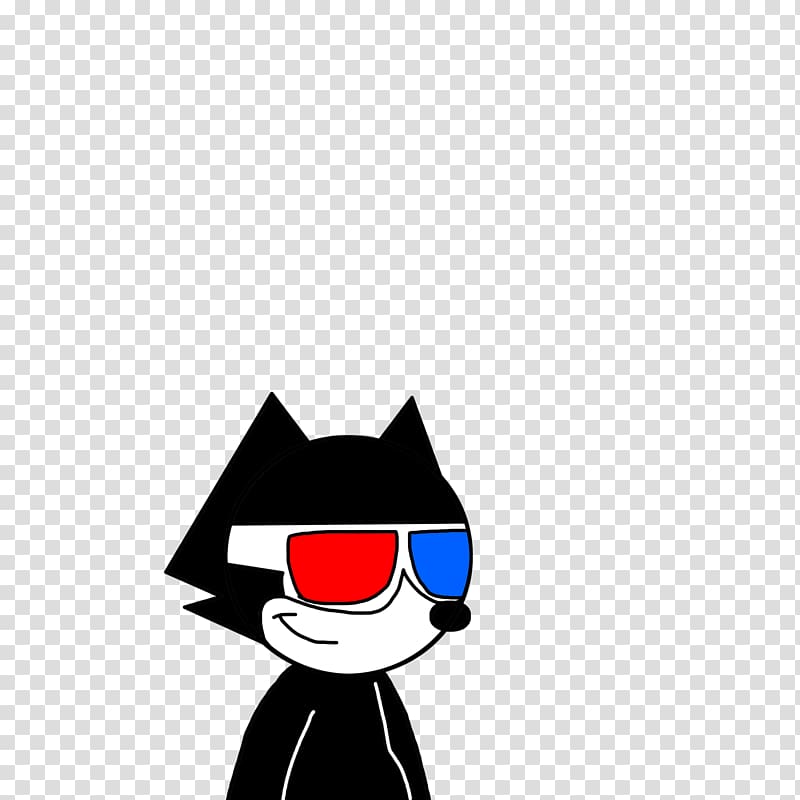 Polarized 3D system Felix the Cat Art , cat Glasses transparent background PNG clipart