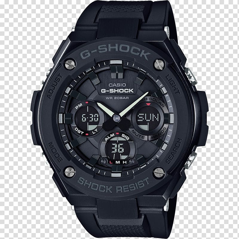 G-Shock Casio Shock-resistant watch Water Resistant mark, watch transparent background PNG clipart