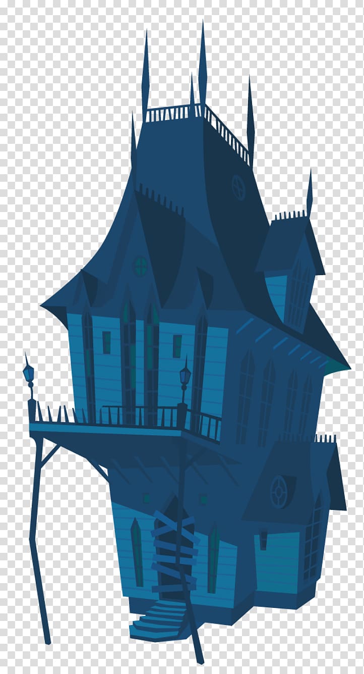 green 2-storey house illustration, Halloween , Halloween House transparent background PNG clipart