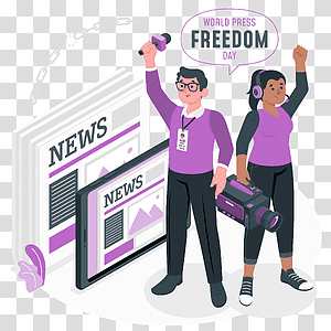 illustration, World Press Freedom Day, job, event, news, worker, journalism, freedom transparent background PNG clipart thumbnail