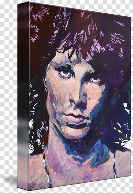 Jim Morrison Canvas print Painting Art, Jim Morrison transparent background PNG clipart