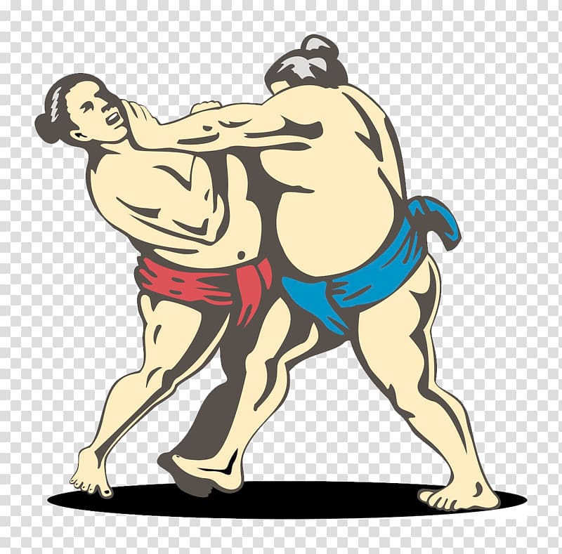 Sumo Wrestling illustration , Cartoon sumo wrestler transparent background PNG clipart