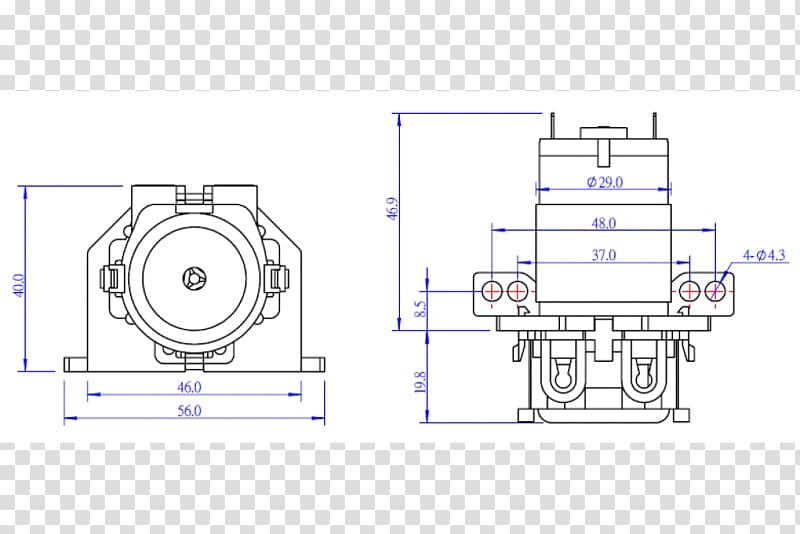 Peristaltic pump Makeblock Peristalsis Technical drawing, electronic motor transparent background PNG clipart
