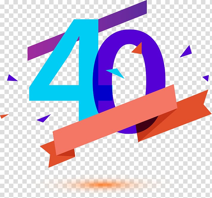 40th anniversary transparent background PNG clipart