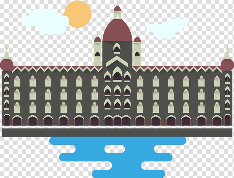 Gateway of India Monument Illustration, Temple building transparent background PNG clipart