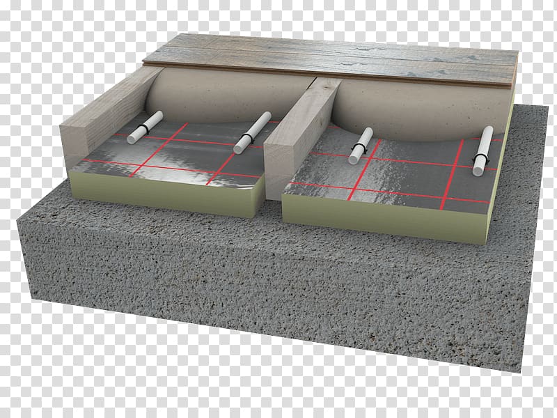 Underfloor heating Screed Architectural engineering Concrete, timber battens seating top view transparent background PNG clipart